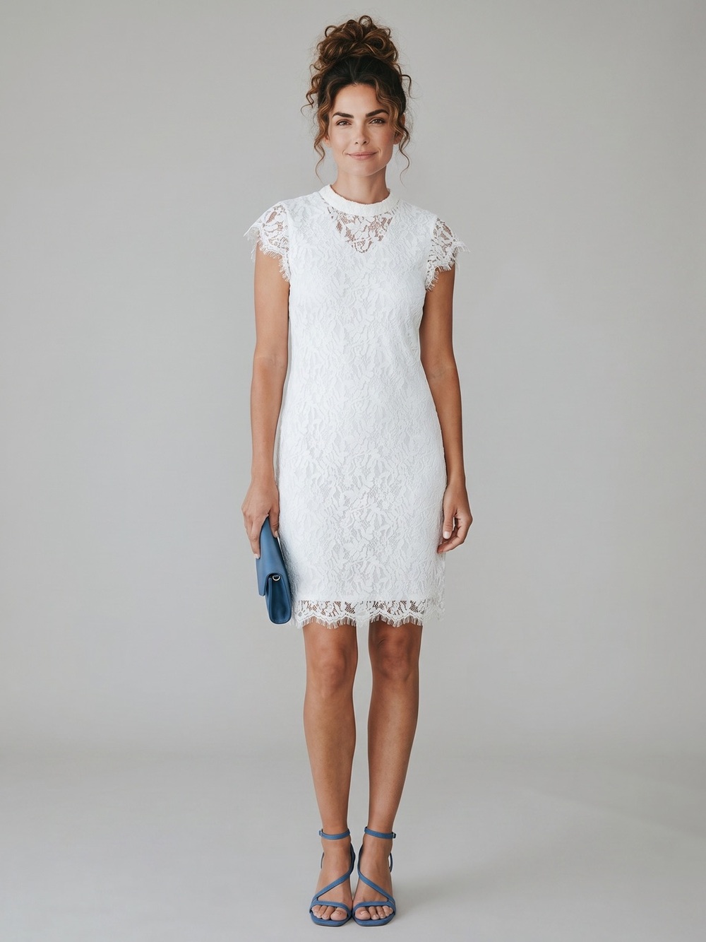 Ivory Lace Sheath Dress Size 12 Simply Styled Bridal Wedding Shower Communion